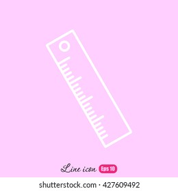 Line icon- ruler