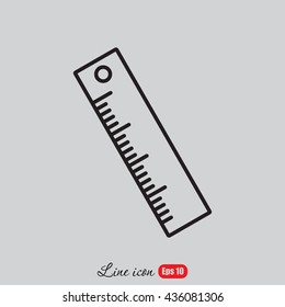 Line icon- ruler