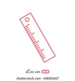 Line icon- ruler