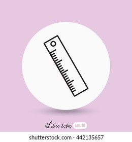 Line icon- ruler
