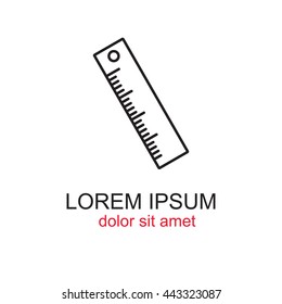 Line icon- ruler