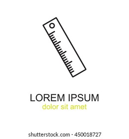 Line icon- ruler
