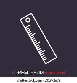 Line icon- ruler