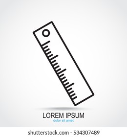 Line icon- ruler