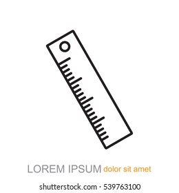 Line icon- ruler