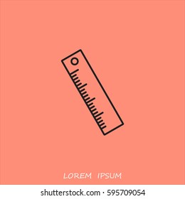 Line icon- ruler