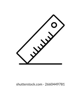 line icon ruler vector on white background
Vector line icon on white background