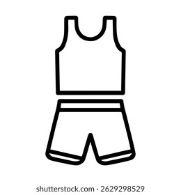 Uniforme del corredor del icono de la línea en el Vector blanco del fondo
Vector icon Ropa y zapatos
