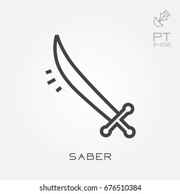 Line icon saber