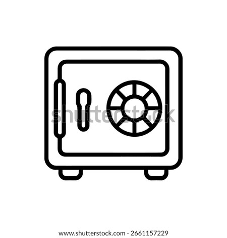 line icon safe deposit vector on white background
Vector line icon business on white background