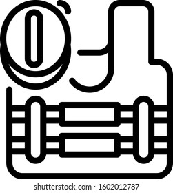 line icon of safety equipment in vector design