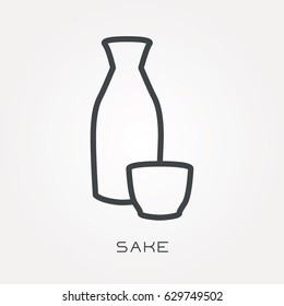 Line Icon Sake