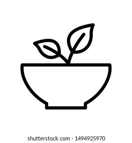 line icon for salad dish 