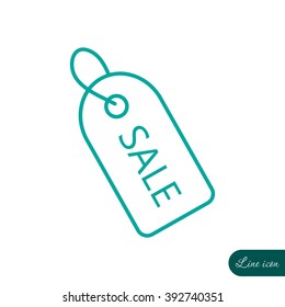 Line icon- sale