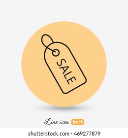 Line icon- sale