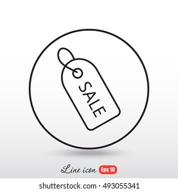Line icon- sale