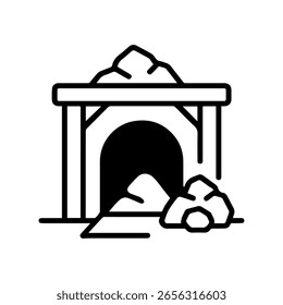 Vector de la mina de sal sobre fondo blanco
Icono de línea de Vector sobre fondo blanco