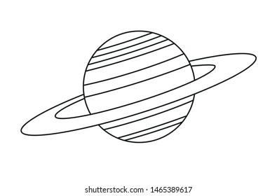 Line icon saturn vector symbol planet