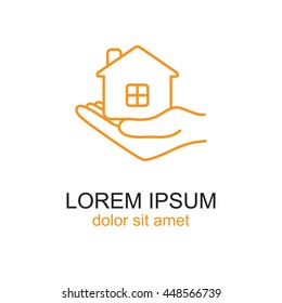 Line icon- save house