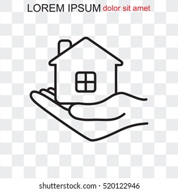 Line icon- save house