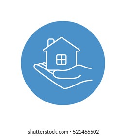Line icon- save house