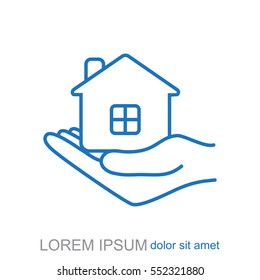 Line icon- save house