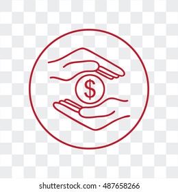 Line icon- saving  save