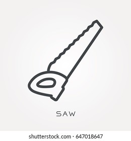 Line icon saw