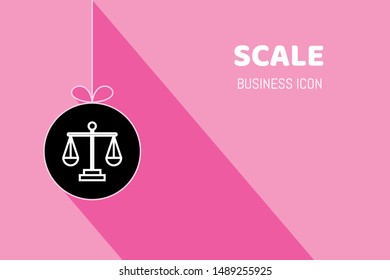 Line Icon of Scale on Very Attractive Colorful Background.