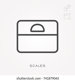 Line icon scales