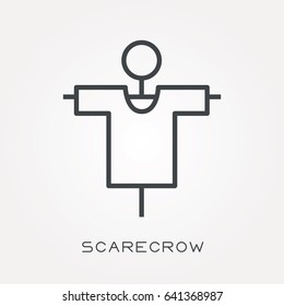 Line icon scarecrow