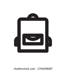 line icon with school bag