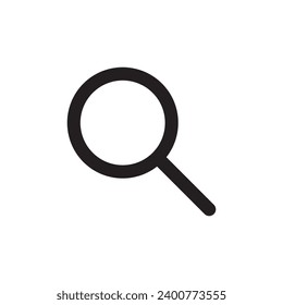 line icon search magnifying glass isolated on white background