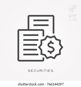 Line icon securities