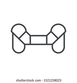 Line icon self-balancing scooter. Simple vector illustration with ability to change.