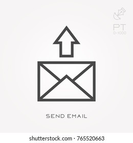 Line icon send email