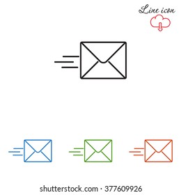 Line icon- Sending a message