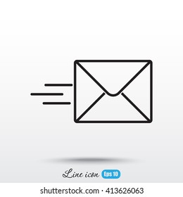 Line icon- Sending a message