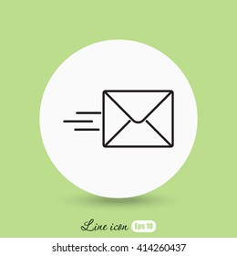 Line icon- Sending a message