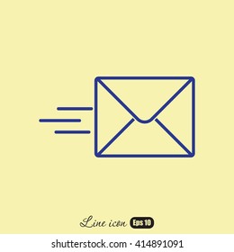 Line icon- Sending a message