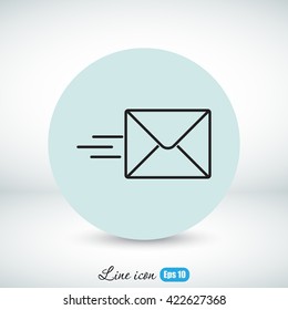 Line icon- Sending a message