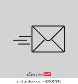 Line icon- Sending a message