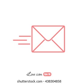 Line icon- Sending a message