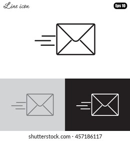 Line icon- Sending a message