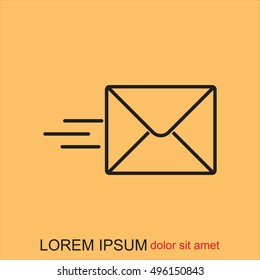 Line icon- Sending a message