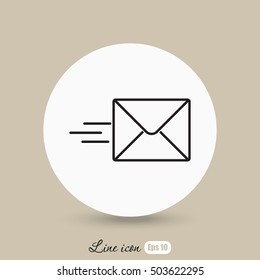 Line icon- Sending a message