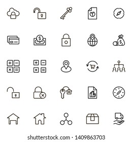 Line icon set. Collection of high quality black outline logo for web site design and mobile apps. Vector illustration on a white background