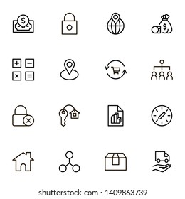 Line icon set. Collection of high quality black outline logo for web site design and mobile apps. Vector illustration on a white background