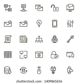 Line icon set. Collection of high quality black outline logo for web site design and mobile apps. Vector illustration on a white background