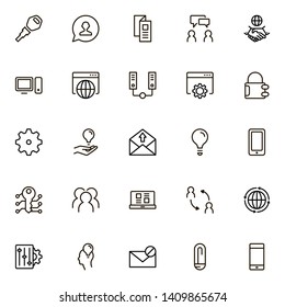 Line icon set. Collection of high quality black outline logo for web site design and mobile apps. Vector illustration on a white background